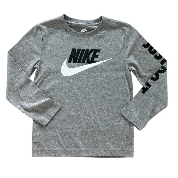 Nike Long Sleeve Logo T-Shirt & Black Jogger Pants 2 Piece Set Boys Size 6 NWT - Picture 2 of 6